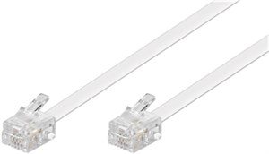 Modular Telephone Cable, white