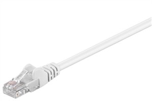 CAT 5e Câble Patch, U/UTP, blanc, 0,25 m