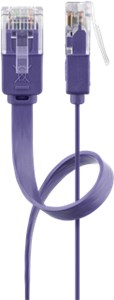 CAT 6 Câble Patch Plat, U/UTP, violet