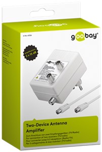 Two-Device Antenna Amplifier 15 dB (DVB-T, DVB-T2, DVB-C)