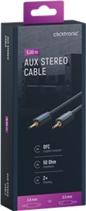 3.5 mm AUX cable, stereo