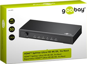 HDMI™ Splitter, 1 Eingang / 4 Ausgänge (Full HD) HDMI™ Splitter, 1 Eingang / 4 Ausgänge (Full HD)