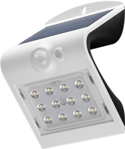 LED-Solar-Wandleuchte mit Bewegungsmelder, 1,5 W, weiß
