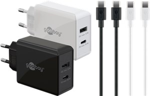 Kit Twin Power 2x Chargeurs USB-C™ (30 W), 2x Câbles USB-C™