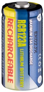 RCR123 - 500 mAh Pile, 1 carton