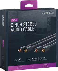 Cinch cable, stereo