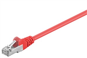 CAT 5e Câble Patch, SF/UTP, rouge, 0,25 m