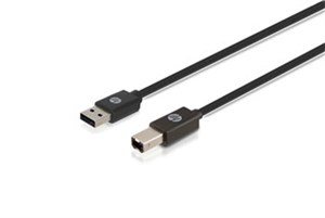 USB-A-auf-USB-B-Kabel, schwarz