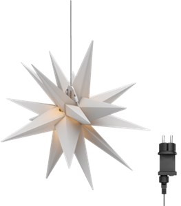 Gwiazda bożonarodzeniowa LED 3D, Ø 56 cm, zewnętrzny transformator 4,5 V