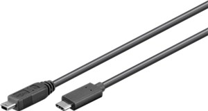 USB 2.0 Kabel USB-C™ auf Mini-B 2.0, schwarz USB 2.0 Kabel USB-C™ auf Mini-B 2.0, schwarz