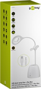 LED Desk Lamp Fan + Pen Box 