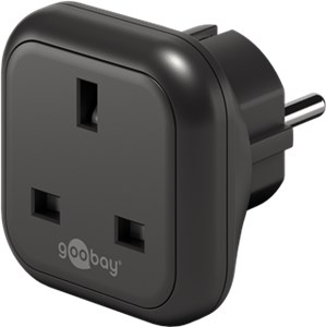 Reiseadapter UK auf Europa, schwarz