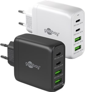 Caricatore rapido multiporta USB-C™ PD GaN (68 W) bianco