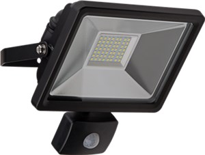 LED outdoor floodlight with a motion sensor, 30 W LED outdoor floodlight with a motion sensor, 30 W