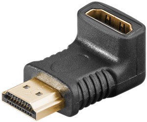 Adapter HDMI™ kątowy 270° pionowy, 4K @ 60 Hz, pozłacany