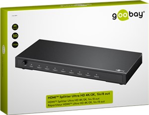 HDMI™ Splitter, 1 Eingang / 8 Ausgänge (Full HD) HDMI™ Splitter, 1 Eingang / 8 Ausgänge (Full HD)