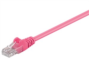 CAT 5e cavo patch, U/UTP, magenta, 3 m