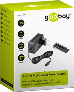 Universal-Netzteil (9 V - 24 V max. 24 W / 1,5 A)