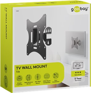 Support Mural TV Basic Inclinable (Taille S)
