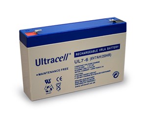 Batteria al piombo 6 V, 7 Ah (UL7-6)