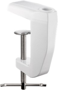 Replacement Table Clamp for Magnifying Lamps with Articulated Arm, white