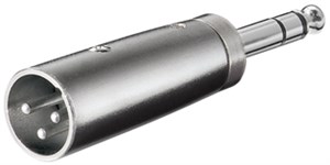XLR-Adapter, AUX-Klinke 6,35 mm Stereo-Stecker auf XLR-Stecker