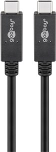 Kabel USB-C™, USB 3.2, 100 W, 20 Gbit/s, Power Delivery, 1 m, czarny