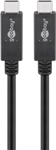 USB-C™-Kabel USB 3.2 Gen 2x2, USB-PD, 5 A, 0,5 m, schwarz