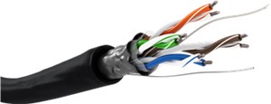 CAT 5e Outdoor Netzwerkkabel, F/UTP, schwarz