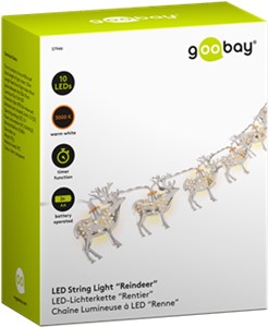 10 lampek LED "Renifer", srebrne 10 lampek LED "Renifer", srebrne