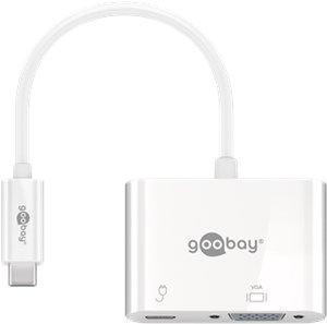 Adaptateur USB-C™ avec VGA, PD, Blanc