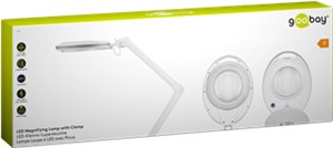 LED Magnifying Lamp with Clamp, 8 W, white