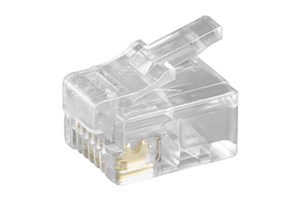 RJ12 Modular Plug for Round Cables, 6-Pin