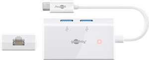 USB-C™ Multiport-Adapter USB 3.0, RJ45, weiß