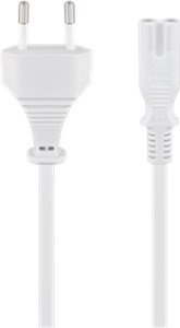 Connection Cable Euro Plug, 1.5 m, White