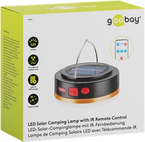 LED-Solar-Campinglampe mit IR-Fernbedienung