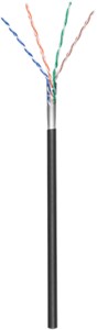 CAT 5e outdoor network cable, F/UTP, black CAT 5e outdoor network cable, F/UTP, black