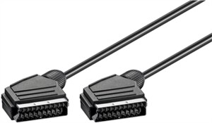 Scart Connection Cable, nickel-plated, ø 7 mm