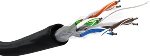 CAT 6 Câble Patch Extérieur, U/UTP, noir 