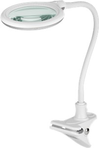LED lampada d'ingrandimento con morsetto, 6 W, bianco