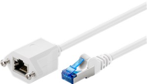 CAT 6A Verlängerungskabel, S/FTP (PiMF), weiß