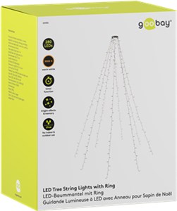 280 LED mantello di luci con anello per albero di Natale
