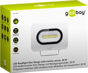 LED-Außenstrahler, 20 W, Slim Design, mit Bewegungsmelder LED-Außenstrahler, 20 W, Slim Design, mit Bewegungsmelder