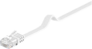 CAT 6 Flat-patch cable, U/UTP, white