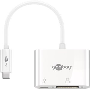 Adapter USB-C™ DVI, PD, biały