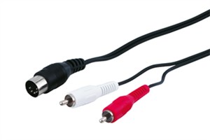 Adattatore cavo audio, da presa DIN a spina RCA stereo