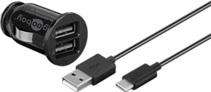Dual USB Car Charging Set USB-C™, USB-A (12 W)