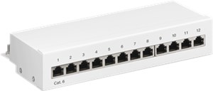 CAT 6 Mini/Desktop Patch Panel, 12 Port