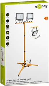 Faretto da costruzione a LED con treppiede telescopico, 2x 50 W