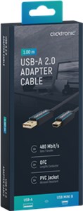 Câble Adaptateur USB-A vers USB-Mini-B 2.0